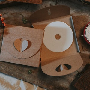 Caja de DVD, caja de CD, estuche de CD, caja de boda, regalo de boda, caja de DVD, estuche de DVD para boda, caja de almacenamiento, caja de cartón, cartón kraft, caja de DVD para manualidades