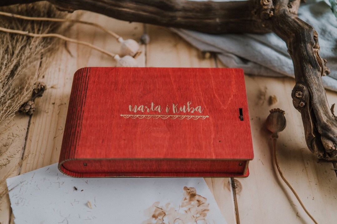 Colorful 6x9 Wooden Photo Box, Photo Packaging, Wooden Keepsake ...