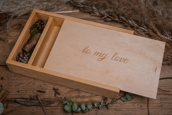 4x6 Photo Box, Personalized, Wooden Keepsake, Wooden Box, Wedding