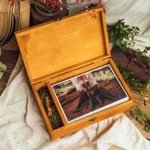 Caixa de fotos colorida, armazenamento de impressões 6x9, presente de chá de bebê, pendrive 3.0