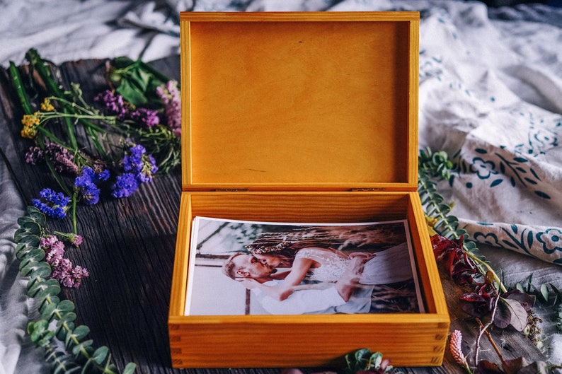 Wood Memory Box Engraved Baby Memory Box Wedding Memory Etsy
