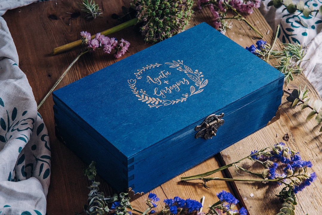 Wood Memory Box, Engraved, Baby Memory Box, Wedding Memory Box, Baby