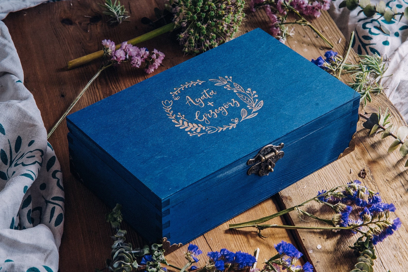 Wood Memory Box Engraved Baby Memory Box Wedding Memory Etsy