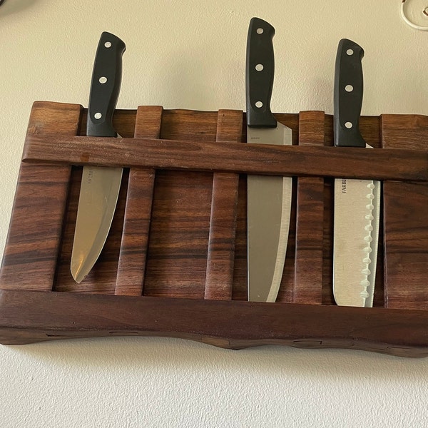 Live Edge Knife Rack Etsy