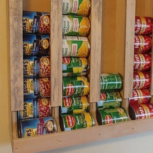 4 Row 36 Can Food Wall Storage Rack/ Contact Seller for Better Etsy