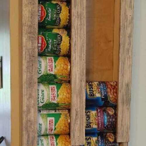 4 Row 36 Can Food Wall Storage Rack/ Contact Seller for Better Etsy