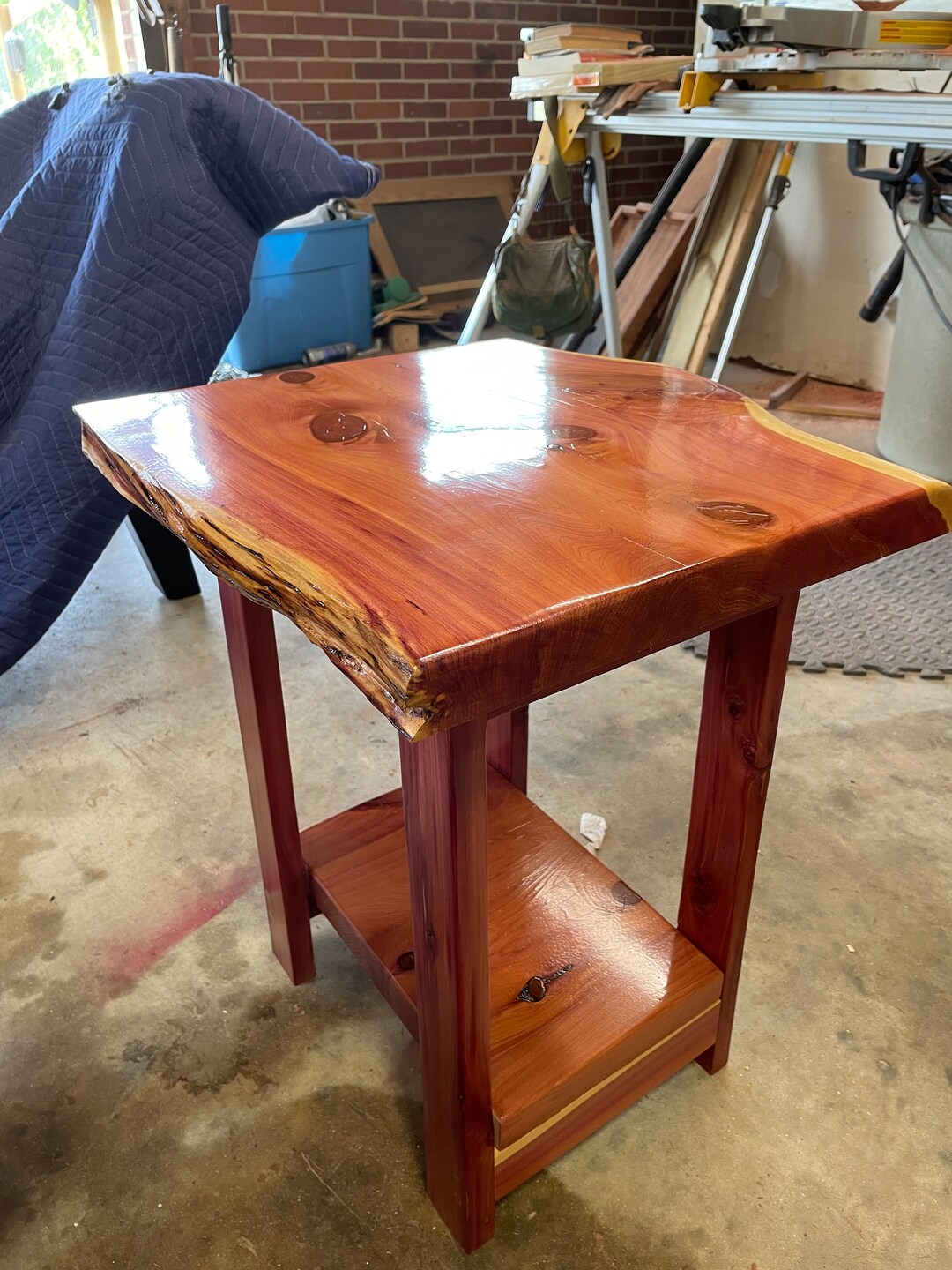 Live Edge Cedar End Table/ Contact Seller for Better Shipping Etsy