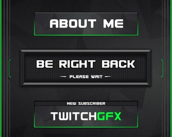 Granite Stream Twitch Graphics Bundle - Overlay, Banners, Panels, Alerts