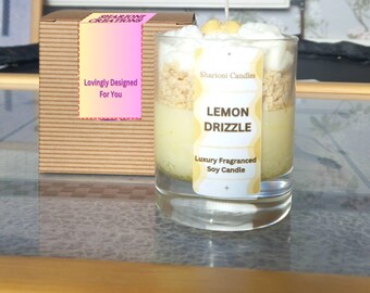 Pudding Candle - Scented Soy Candle Gift For Christmas, Chocolate, Strawberry, Lemon, Blueberry