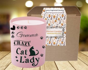 Animal Lover Gift Personalised Scented Candle With Pet Name