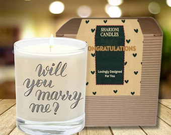 Marriage Proposal Personalised Scented Candle in Eco-Friendly Box – "Marry Me" Gift