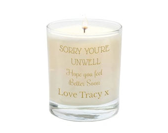 Get Well Soon Scented Candle Sympathy Gift For Friend