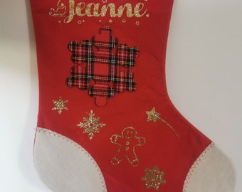 Botte de Noël personnalisée avec prénom