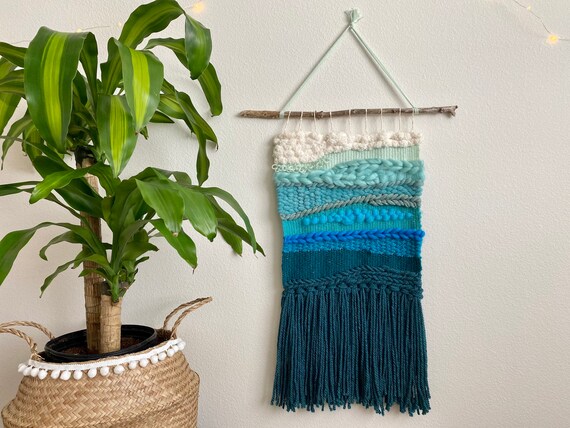Woven Wall Hanging Tapestry Weave Boho Home Goods Fiber Art Macrame Textile Housewarming Nursery Dorm Holiday Gift Etsy
