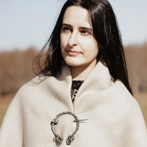 Hand-woven rectangular cape viking medieval cloak made of wool