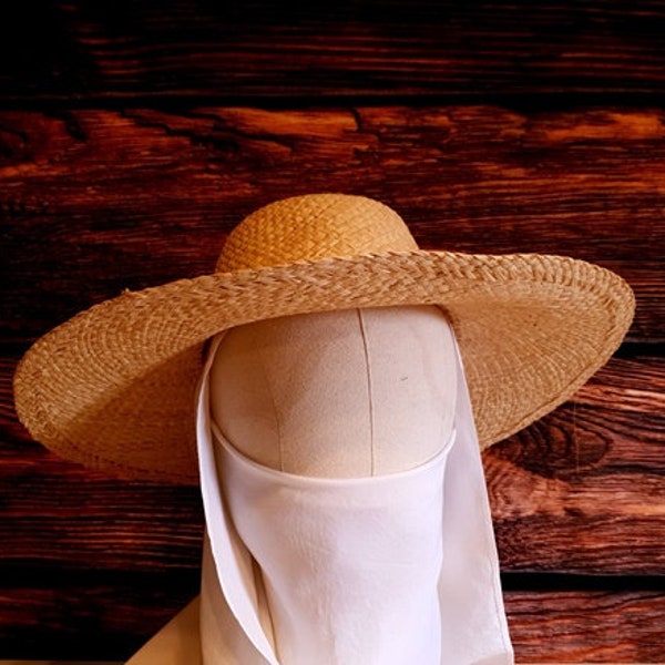 Handmade straw hat, for medieval peasants, renaissance faires and LARP