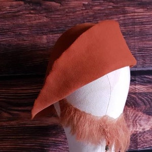 Medieval Peasant or Pilgrim Wool Felt Hat, for reenactment or LARP