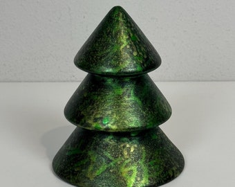 Hand-painted Ceramic Christmas Tree Green 6 inch