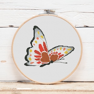 Butterfly cross stitch pattern Wings cross stitch Insect cross stitch Modern cross stitch Digital format PDF