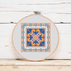 Pincushion cross stitch pattern Vintage needle cushion pattern Easy cross stitch pattern Digital file PDF