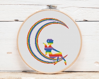 Moon Fairy Cross Stitch Chart PDF Digital Pattern - Etsy UK