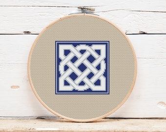 Celtic knot cross stitch pattern Biscornu pattern for beginners Pincushion xstitch Digital format PDF