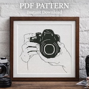Zwart-wit camerakruissteekpatroon: zwart-witfoto (pdf)