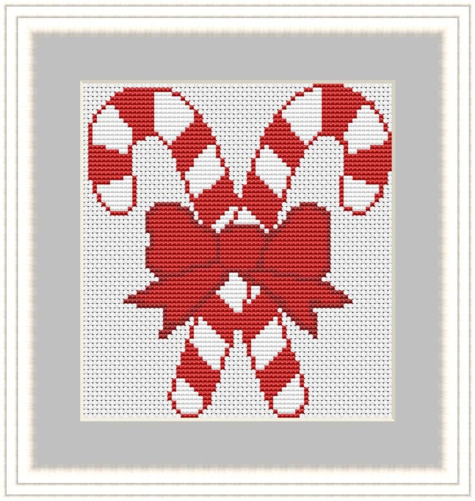 Christmas Candy Cane Cross Stitch Pattern Sweets Holiday Etsy