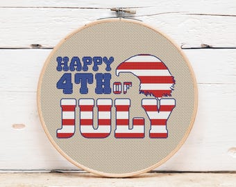 4 juli kruissteekpatroon, God Bless America, 250e Verenigde Staten, jubileum 1776-2026, patriottische kruissteek Amerikaanse vlag met adelaar