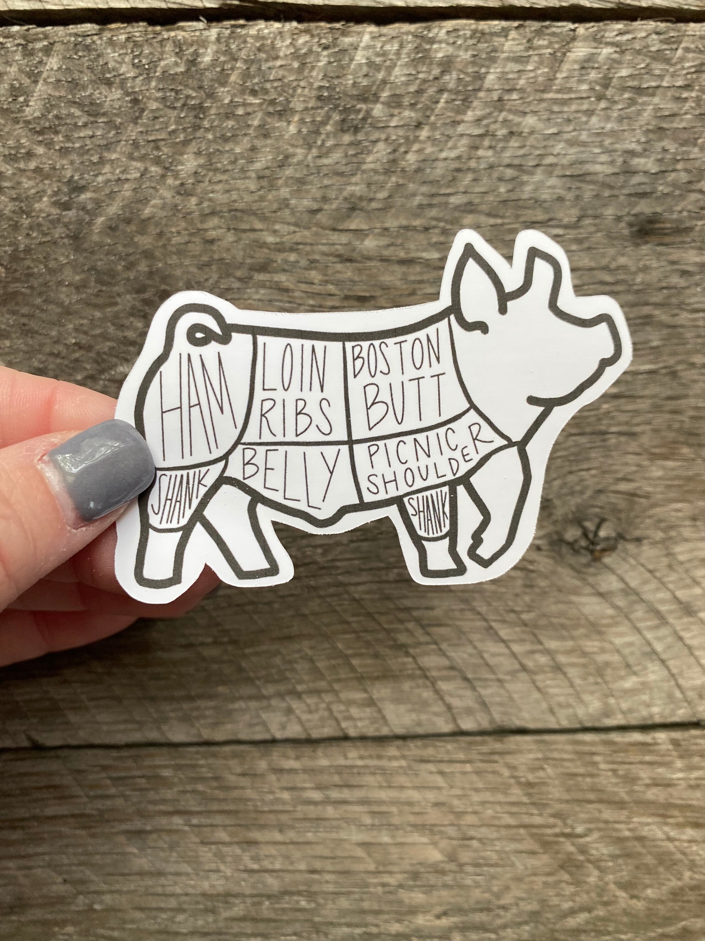 Show Pig Sticker / Show Pig / Livestock / Farming / Farm / Etsy