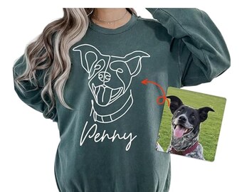 Embroidered Pet Portrait Shirt | Custom Dog or Cat Photo Tee