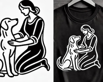 Custom Embroidered Dog Mom Shirt | Personalized Dog Mom Crewneck Shirt | Pet Portrait Embroidery | Pet and Owner Photo T Shirt