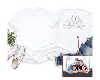 Custom Embroidered Family Portrait Sweatshirt | Personalized Photo Shirt