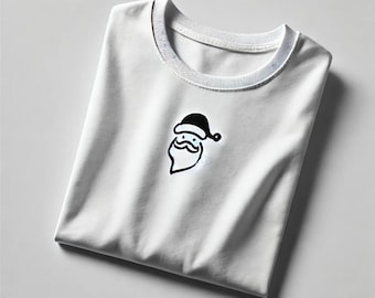 Custom Embroidered Santa Portrait Shirt | Personalized Christmas Apparel