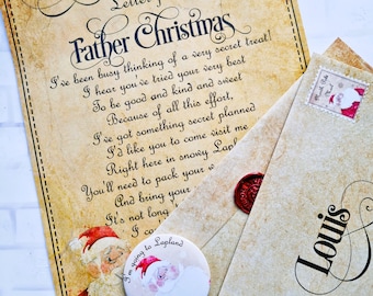 Personalised Lapland Invitation for Children, Santa Lapland Invite, Letter from Father Chritmas, Nice List Letter