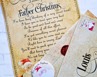 Personalised Lapland Invitation for Children, Santa Lapland Invite, Letter from Father Chritmas, Nice List Letter