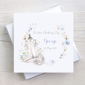 Carte de baptême personnalisée pour garçon, carte de baptême, filleul, neveu, petit-fils, fils