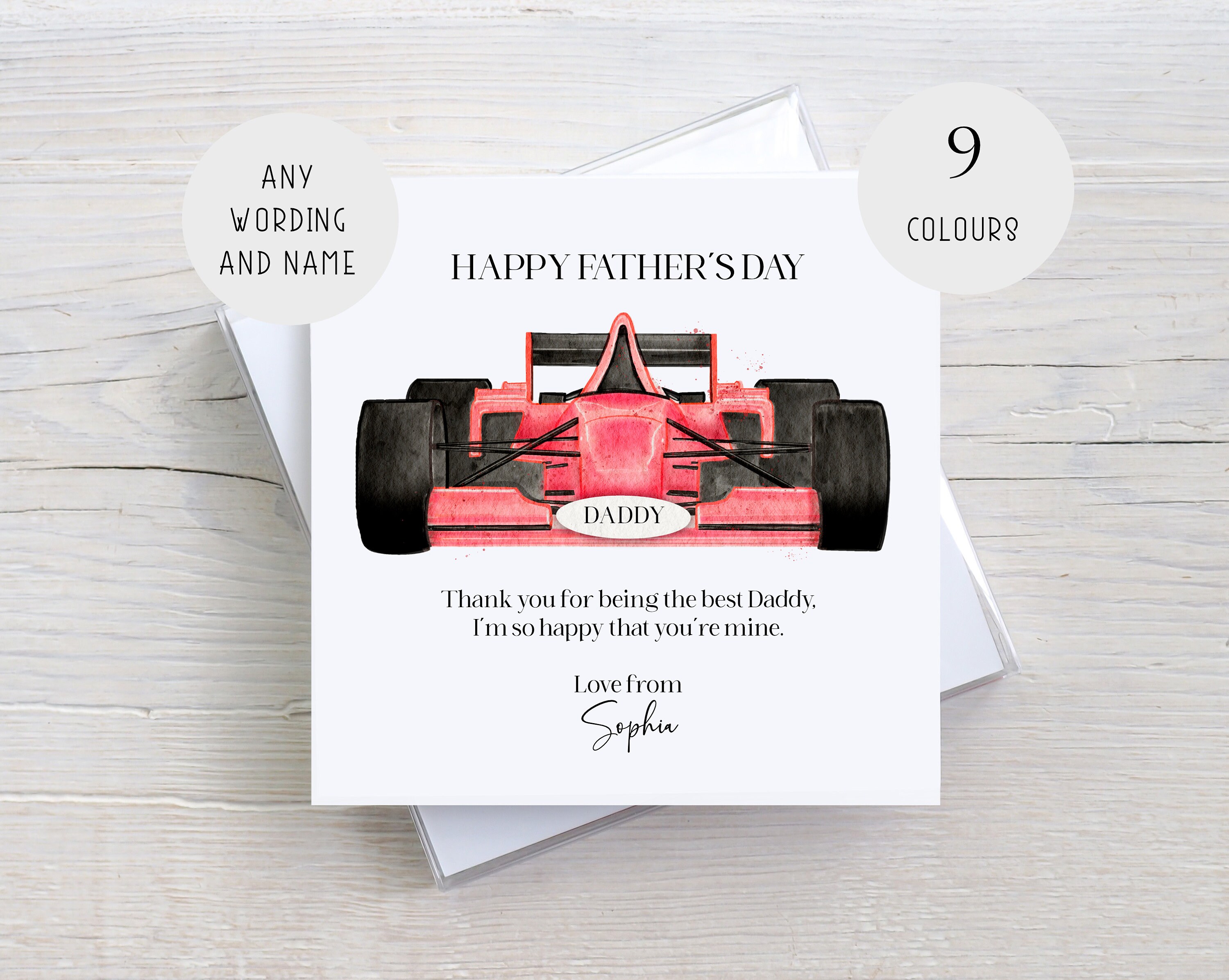 Vintage Motorsport Grußkarte – Für Ihn, Geburtstagskarte Mit Auto-Renn-Design, 17,5 X 12,5 Cm