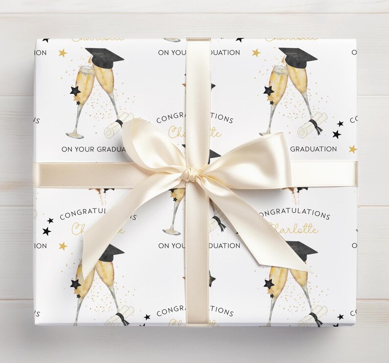 Personalised Graduation Gift Wrap Paper, University Graduation Wrapping ...