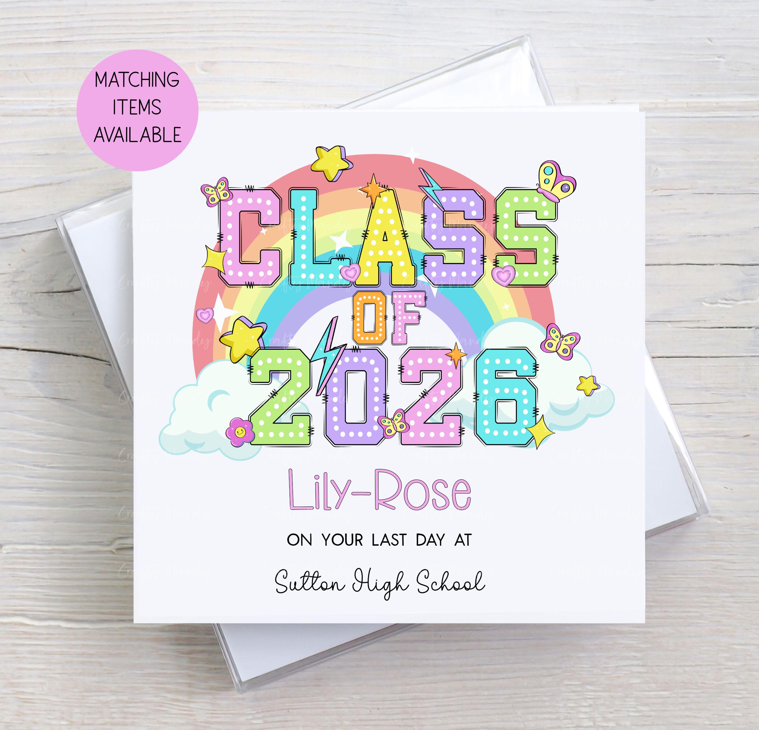 Leaver Card. Amazon Personalised Class of 2026 Leaver Card for Daughter, Granddaughter ...