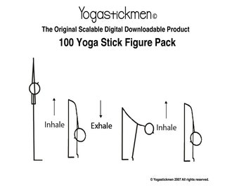 Yogastickmen® 100 Downloadable Yoga stick figure Pack