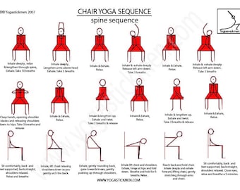 5 Minute Desk Yoga  Sequence for Back and Spine Flexibility and Health  Downloadable PDF
