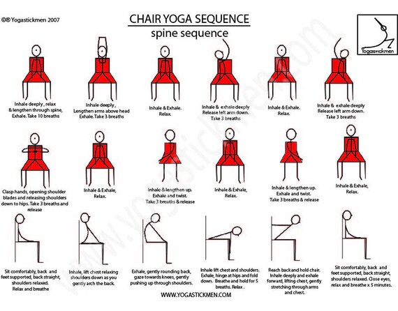 5 Minute Desk Yoga Sequence for Back and Spine Flexibility and Health  Downloadable PDF 