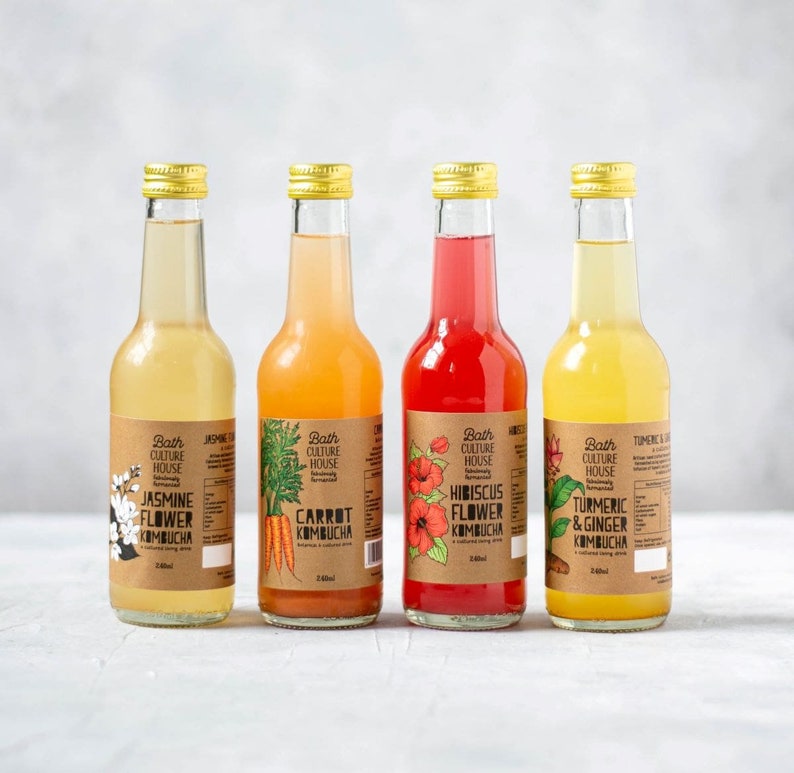 Kombucha Mixed Box 15x240ml 5 Flavours Raw, Unpasteurised, Low Sugar image 1