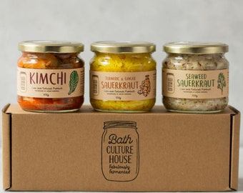 Kraut & Kimchi Gift Box - Raw, Unpasteurised - 3x350g
