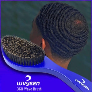 WVYSZN Premium Medium Wave Brush | Curve Designed with 100% Pure Boar Bristles | Designed For Long Lasting and Consistent Waves | 360 Waves