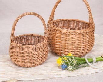 Cestino di Pasqua, cestino di Pasqua, cestino di Pasqua per bambini, cestino di vimini, regalo di Pasqua per neonati, nido di Pasqua