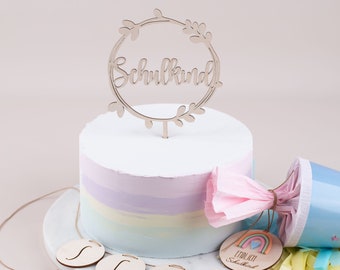 Cake topper écolier, cake topper, inscription, rentrée scolaire