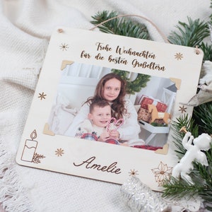 Picture frame with space for photo, gift for grandparents, personalized picture frame, wooden sign