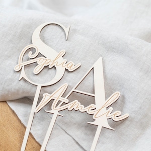 Carta de topper de pastel con nombre, tapón de pastel, decoración de pastel de tapón de pastel personalizado